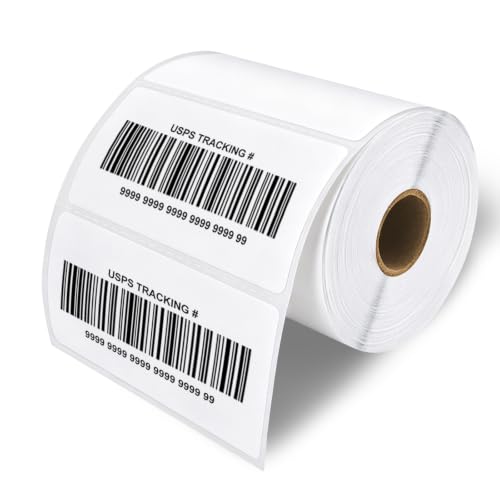 ESSENTIAL 4" x 2" Direct Thermal Labels,1" Core (750 Labels, 1 Roll) - size: 4"x2"