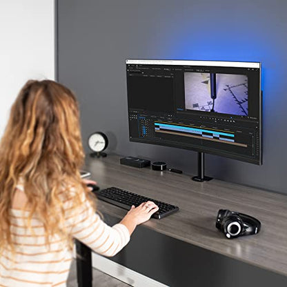 VIVO Single 13 to 38 inch LCD Monitor Heavy Duty Desk Mount Stand, Holds 1 Standard to Ultrawide Screen up to 38 inches, STAND-V001C - size: up to 38" screens, style: Standard