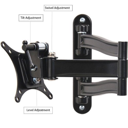 VideoSecu TV Wall Mount Articulating Arm Tilt Swivel Bracket for Most 19-39" TV Monitor Display VESA 100X100 75X75 up to 33LBS ML15B A28
