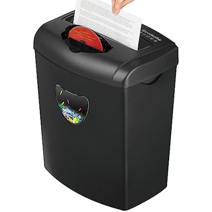 Paper Shredder for Home，Shred 12 Sheet Cross Cut,5.55-Gallon Basket, P-4 Security,Shred Paper/Cards/CDs/Staples/Clips - Jam Proof System for Home Office