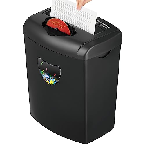 Paper Shredder for Home，Shred 12 Sheet Cross Cut,5.55-Gallon Basket, P-4 Security,Shred Paper/Cards/CDs/Staples/Clips - Jam Proof System for Home Office