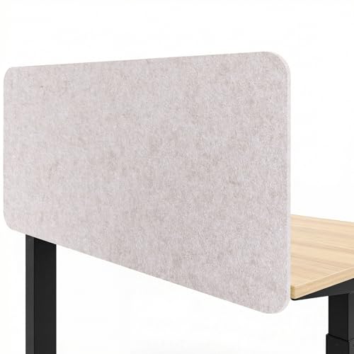 Felt Desk Divider, Clamp-On Privacy Panel, 24 x 48 Inch, Oatmeal - color: Oatmeal, size: 24×48 in