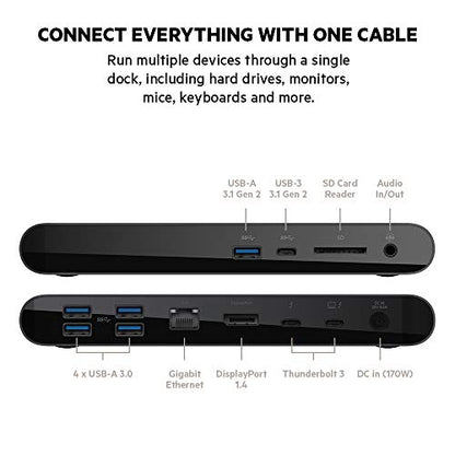 Belkin Thunderbolt 3 Docking Station + TB Cable 0.8M - style: Thunderbolt 3