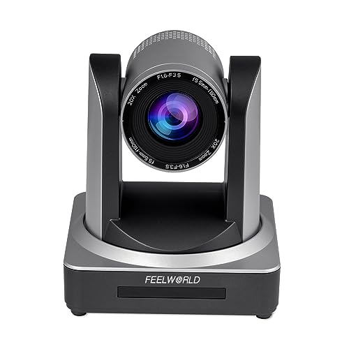 FEELWORLD POE20X 1080p 20X Optical Zoom 3G SDI HDMI IP PoE PTZ Camera | Low Light Correction, Auto Focus for Live Streaming Church Business Education Medical Conference Room Camera System - size: POE20X
