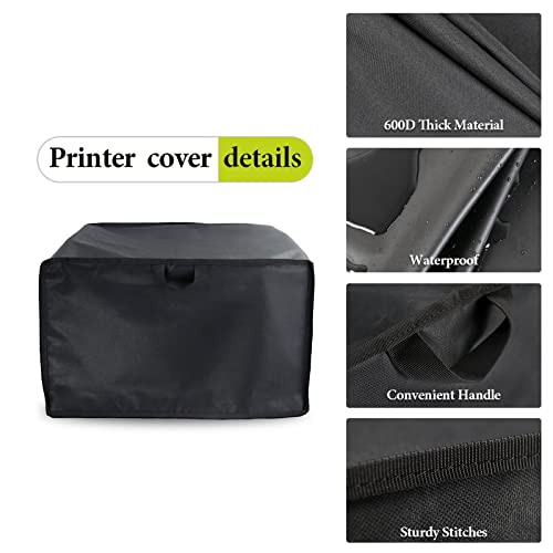 Printer Dust Cover for HP /Epson/Canon/Brother Wireless Printers | 600D Waterproof Printer Cover,Dustproof,16x12x8 Inch Universal Protector for Printers