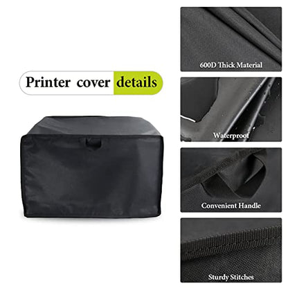 Printer Dust Cover for HP /Epson/Canon/Brother Wireless Printers | 600D Waterproof Printer Cover,Dustproof,16x12x8 Inch Universal Protector for Printers