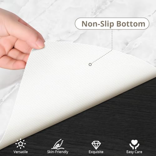 LovePads Marble-Look Table Protector, 36x60 in Dining Table Cover | Waterproof & Oil-Proof Marble Pattern Table Cover, Non-Slip Surface Guard for Nightstand, TV Stand, Coffee Table & Dresser - size: 36" x 60" (Rectangular)