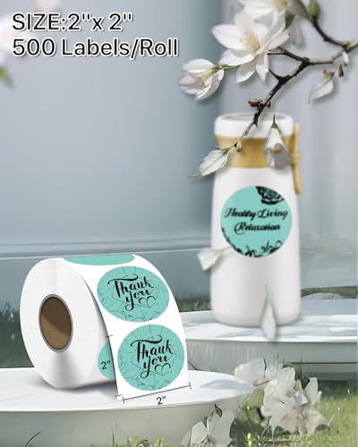 iEager 2 Inch Round Thermal Labels, Green Circle Thermal Printer Stickers - color: Green, size: 2 INCH