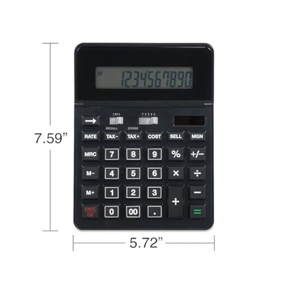 Staples 12-Digit Desktop Calculator, Black, Battery and Solar Power, TR290/ST290-CC - size: 1 Pack, style: 12-Digit