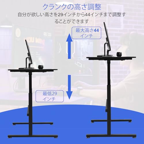 Standing Desk Converter Height Adjustable Desk Computer Workstation Large Desktop Stand Up Desk Ergotron Laptop Sit-Stand Desk Fit Dual Monitor for Home Office Black,47inches