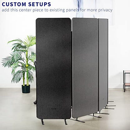 VIVO Dark Gray Freestanding 24 x 66 inch Privacy Panel, PP-1-T024D - color: Dark Gray, size: 24" wide, 66" Tall
