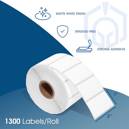 2" X 1” Direct Thermal Labels (13000 Count, 10 Rolls) - Perforated - size: 2" X 1"