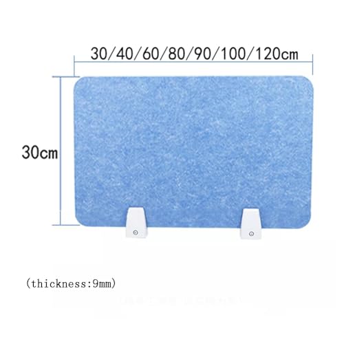 Desk Privacy Divider, Sound Proof Dividers, Clamp- Divider Acoustic DividerDesktop Standing Cubicle Partition for Classroom Libraries Room Table(Blue,40x40cm) - color: Blue, size: 40x40cm