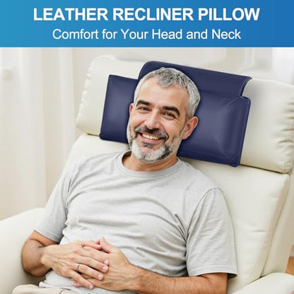 Recliner Pillow, Adjustable Neck & Head Support Pillow - color: Navy