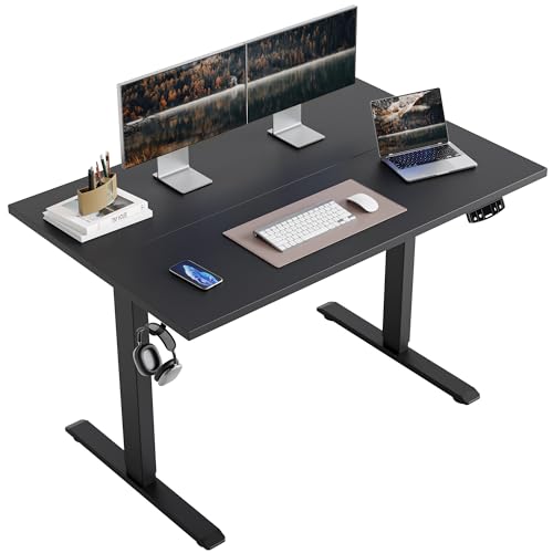 Agilestic Electric Height Adjustable Standing Desk, 48 Inch, Black - color: Black, size: 48x24 Inch