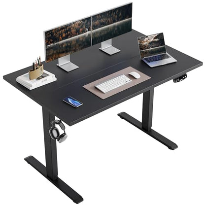 Agilestic Electric Height Adjustable Standing Desk, 48 Inch, Black - color: Black, size: 48x24 Inch