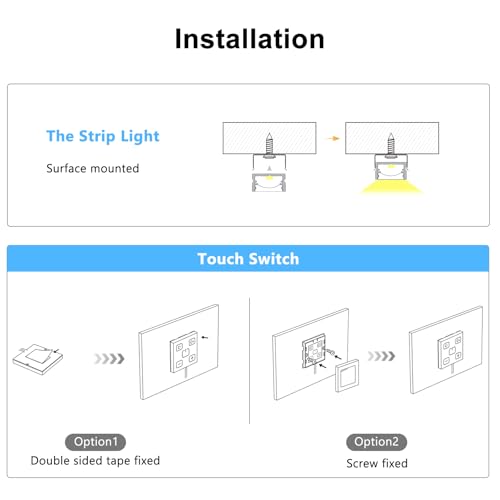 VST Touch Control 6 Pack Under Cabinet Lighting, 2700K-6500K, Silver | LED Cabinet Light Bars, Dimmable & Adjustable Color Temperature, Ultra Thin Linkable Under Counter Lights for Kitchen, Closet - color: Silver