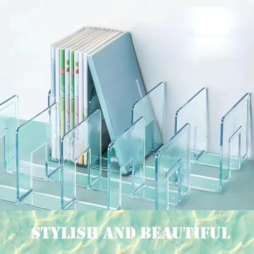 4 Pack Clear Acrylic File Organizer, Purse Organizer, File Sorter Desktop File Folder Organizer for Book, Envelopes, Mail, Document, Notebook, Office Supplies, Handbag