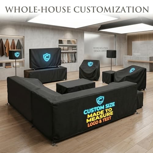 Custom Fit Clear Waterproof Protection Cover - Made-to-Measure Dust Cover | Personalized Logo/Text for Patio Furniture, Equipment, Treadmills, Appliances, Outdoor Air Conditioners (PVC-Transparent) - color: PVC-Transparent