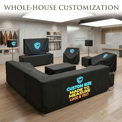 Custom Fit Clear Waterproof Protection Cover - Made-to-Measure Dust Cover | Personalized Logo/Text for Patio Furniture, Equipment, Treadmills, Appliances, Outdoor Air Conditioners (PVC-Transparent) - color: PVC-Transparent