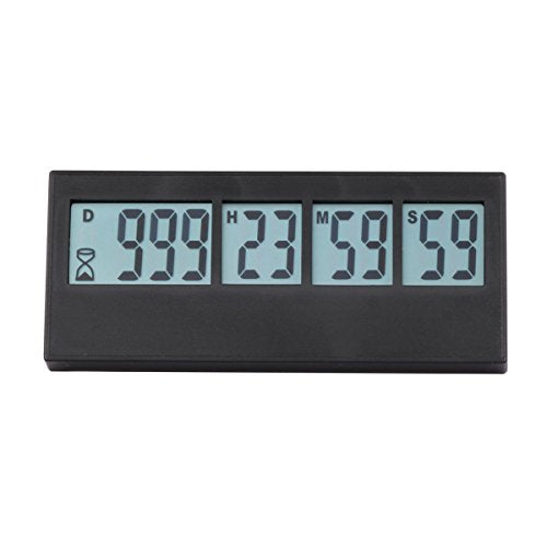 A AIMILAR Digital Countdown Days Timer 999 Days Count Down Timer for Vacation Retirement Wedding Lab Kitchen - color: Black