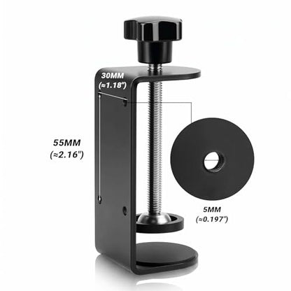 3 inch C-Clamp with Four Small Holes in the back, 2-Pack Adjustable Desk C Clamps for Range 0.35"~3.37", Versatile Clamp for Brake, Parts Assembly, Fastening, Welding, Woodwork, Metal Work - size: 3 in, style: 2-Pack