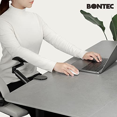 BONTEC Adjustable Arm Rest for Desk, 360° Rotating & Extendable, Aluminum