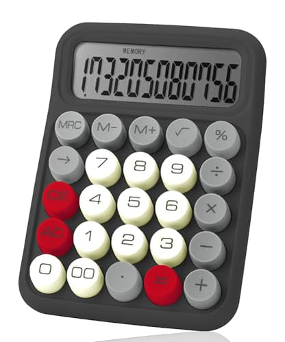 Mr. Pen- Mechanical Switch Calculator, 12 Digit Large LCD Display | Slate Grey with Big Buttons, Mechanical Switch Calculator for Home, School, Office - color: Slate Grey