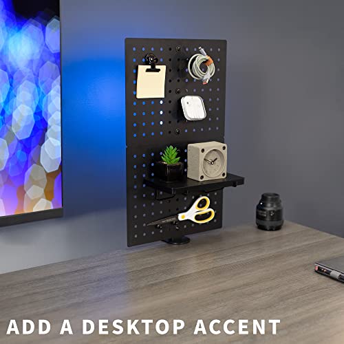 VIVO Clamp-on 12 x 20 in Desk Pegboard - color: Black, size: 12"