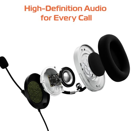 Spracht USB Wired Headphones for Work, WorkIT! Single Ear Computer Headset with Microphone, USB A & USB C Head Sets, Comfortable Wired Headphones with Microphone for Work, Online, Office - style: Single Ear