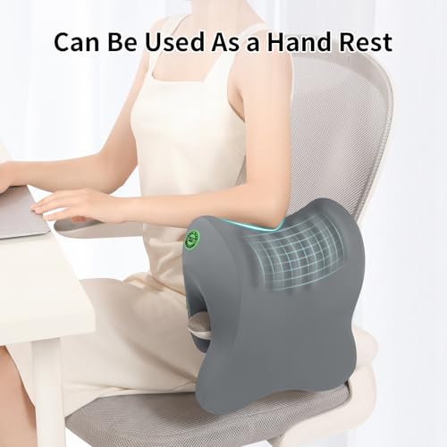 Ergonomic Office Chair Headrest, Adjustable Neck Support Pillow with Removable Washable Cover, Universal Head Rest Attachment for Office Chairs, Wheelchairs, Desk Chair Napping (Gray) - color: Gray
