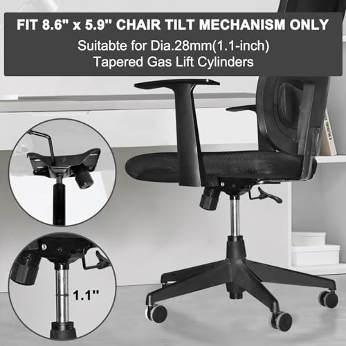MySit Heavy Duty 300 LBs Office Chair Tilt Mechanism Replacement Parts | 5.9'' x 8.6" Mounting Holes Tilt Control Mechanism(Not Standard Dimension)