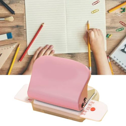 Mini Coil Binding Machine, Manual Spiral Binding Tool for Paper Documents Notebooks DIY Crafts Home Office School Plastic Portable - color: Pinkish