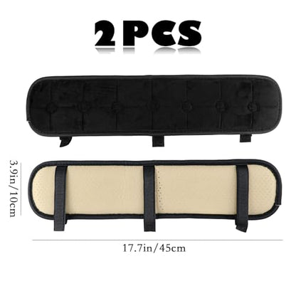 2 PCS Chair Armrest Pads, Soft Velvet Cushion Covers for Office Gaming Chairs, Breathable Elbow Support Universal Fit, Slip-On Armrest Covers for Desk Chair