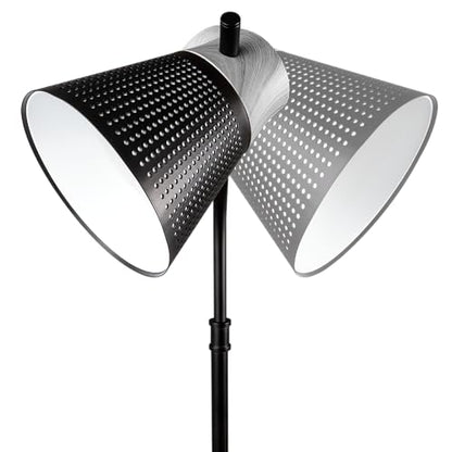 OttLite LED Table Lamp with Wireless Charging and USB, Black and Grey | ClearSun LEDs Reduce Eyestrain | 3 Color Temperature Modes | Movable Pivoting Shade | Extends 21"-25" Tall - color: Black