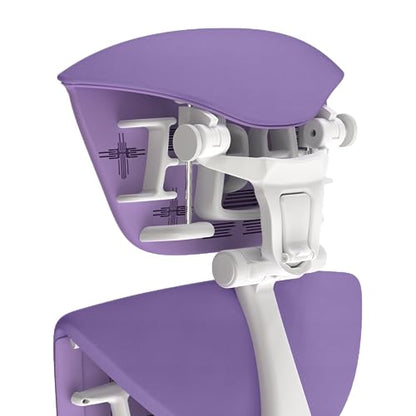 OFFICE LOGIX SHOP Embody Headrest Compatible with Herman Miller Embody Chair (Amethyst Fabric/White Frame) - color: Amethyst Fabric/White Frame