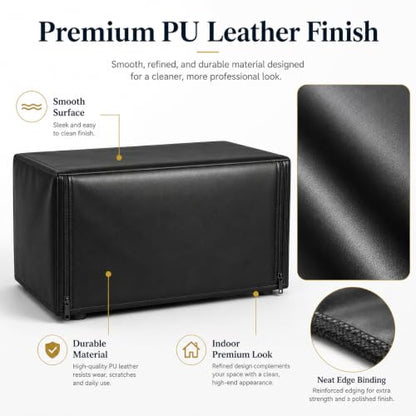 Custom Insulated Equipment Cover, Silver Oxford Fabric, Made to Measure | Made to measure with thermal lining, water-resistant surface, optional zipper access, and logo or text customization - color: PU Leather Dust Cover