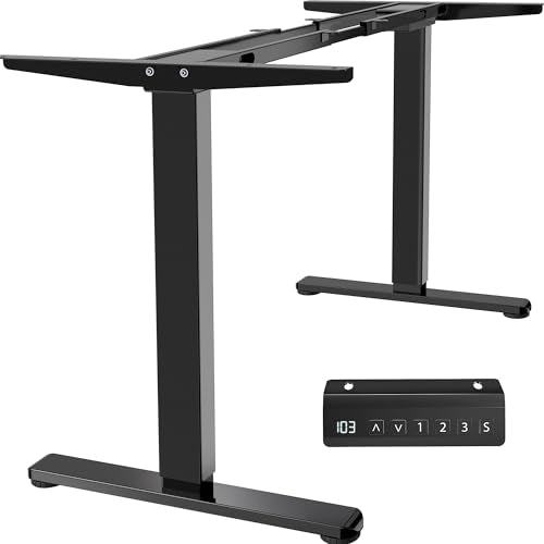 VIVO Heavy Duty Dual Motor Electric Sit Stand Desk Frame, 220 lbs Capacity up to 77" x 43" Tops, Memory Controller Height Adjustable Frame Only, Black, DESK-E-200B - color: Black, size: 2 Stage