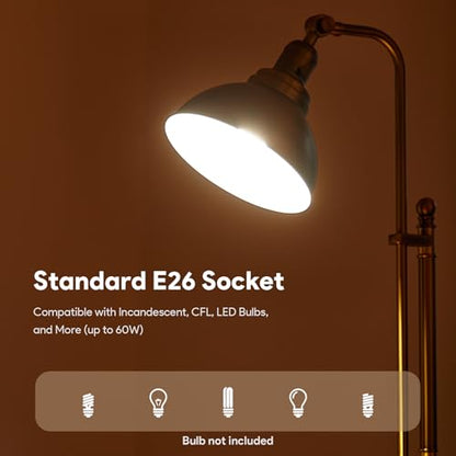 VONLUCE Industrial Floor Lamp 65", Adjustable Standing Lamp for Living Room - color: Gold