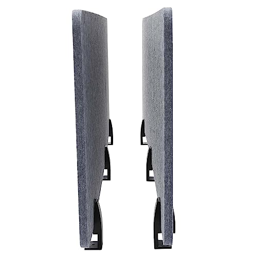 Noise Reducing Partition, Clamp-On Acoustic Desk Divider Mounted Privacy Panel 5.5 Lbs, Reduce Noise Visual Distractions, E1 Polyester Fiber 60" W*16”h*2 - color: Grey