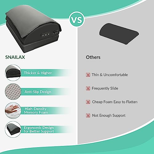 Snailax Heated Footrest Under Desk, Adjustable Foot Rest with Vibration - color: Black