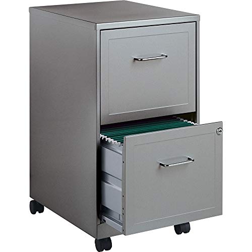 Lorell 2-Drawer Mobile File Cabinet, Gray- (LLR16873)