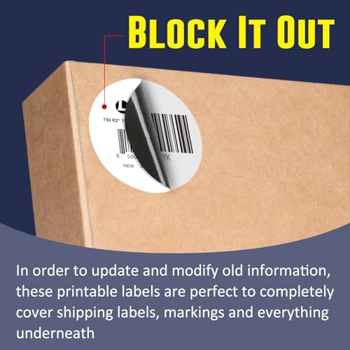 L LIKED 2" Round Direct Thermal Labels for Block, Permanent Adhesive Circle Label & Compatible with Rollo, Zebra and Other Desktop Printers (10 Roll, 7500 Labels) - size: 2" Round-10 Rolls