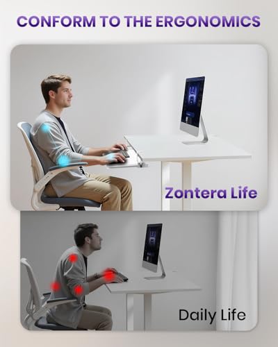 Ergonomic Keyboard Tray Under Desk, 25.6x11.8 Inch Board, White - color: White, size: Large