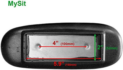 MySit Office Chair Armrest Replacement Arm Pads Univeral 4" Mounting Hole (Set of 2) Black (Pack of 2) - size: 4" Mounting Hole (Pack of 2)