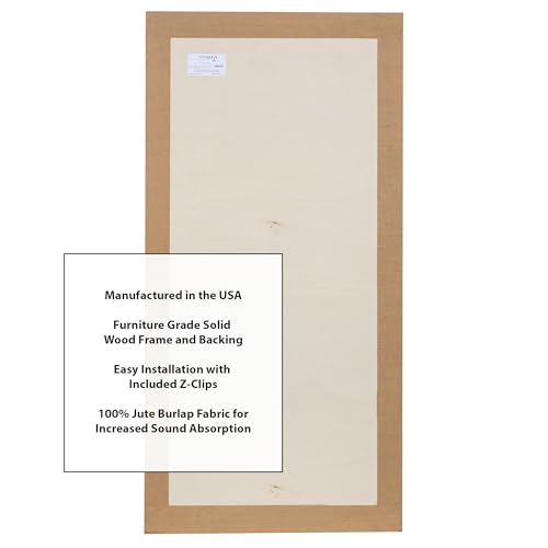 ATS Acoustics Sound Absorbing Acoustic Panel 24" x 48" x 2" Beveled Edge (Natural) - color: Natural