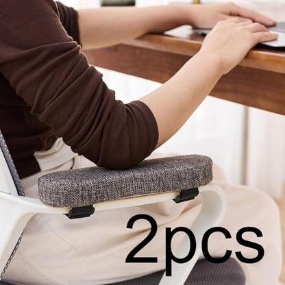 Office Chair Armrest Pad Elbow Cushion Thick Removable Cover Desk Chair Armrest Cushion Arm Padding for Recliners Sofa Home, Dark Gray - color: Dark Gray