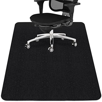 Sycoodeal Office Chair Mat,Computer Gaming Desk Chair Mat for Hard Wood & Tile Floor,Large Anti-Slip Floor Protector Rug,Easy to Clean,40" X 55" Black - size: 40*55"