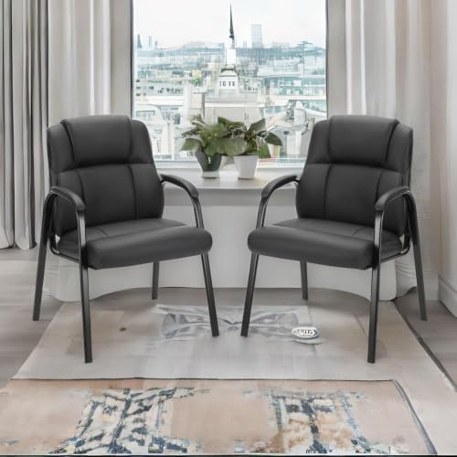 OLIXIS Office Waiting Room Chairs Set of 1, Stationary Side Guest Chair - color: Inky