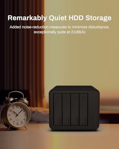 TERRAMASTER D4-320 External Hard Drive Enclosure 4-Bay (Diskless) | USB 3.2 Gen2 10Gbps, Type-C USB Storage, Hot Swappable Plug and Play (Diskless)